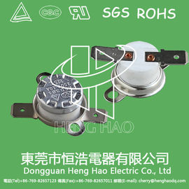 Custom KSD301 Bimetal Thermostat , AC 125V 250V Rated Thermal Disk Switch