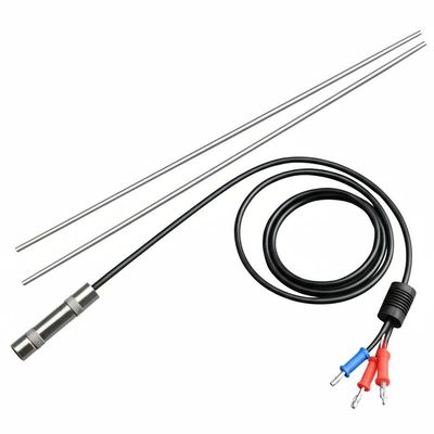 Bộ cảm biến nhiệt độ nhiệt điện NTC với PT1000 Platinum Thermocouple Probe Thời gian nhiệt hằng số ≤25S Nhiệt độ làm việc -40 °C~+250 °C và công suất định giá 50mw