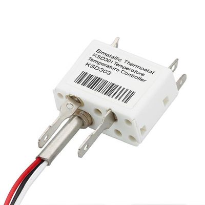 Bimetallic Thermostat KSD301 Máy điều khiển nhiệt độ với 100000 chu kỳ 250V 16A và phạm vi hoạt động -10 ~ 300 °C