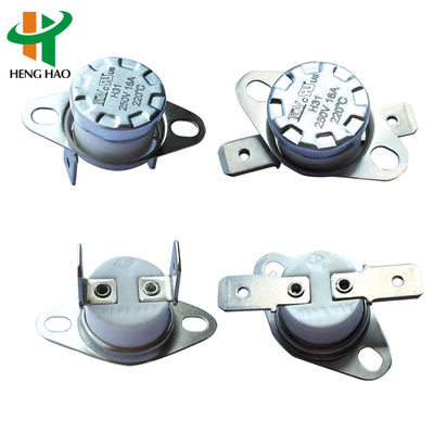 Bộ điều khiển nhiệt độ KSD301 Thermostat lưỡng kim với 100000 chu kỳ, dải nhiệt 0-250℃ và tiếp điểm thường đóng/mở