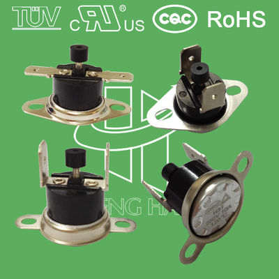 KSD301 Manual reset bimetallic thermostat thermal temperature switch 250V 10A 16A with UL CQC TUV ROS